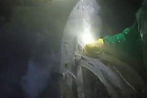 潮州消防水池堵漏现场